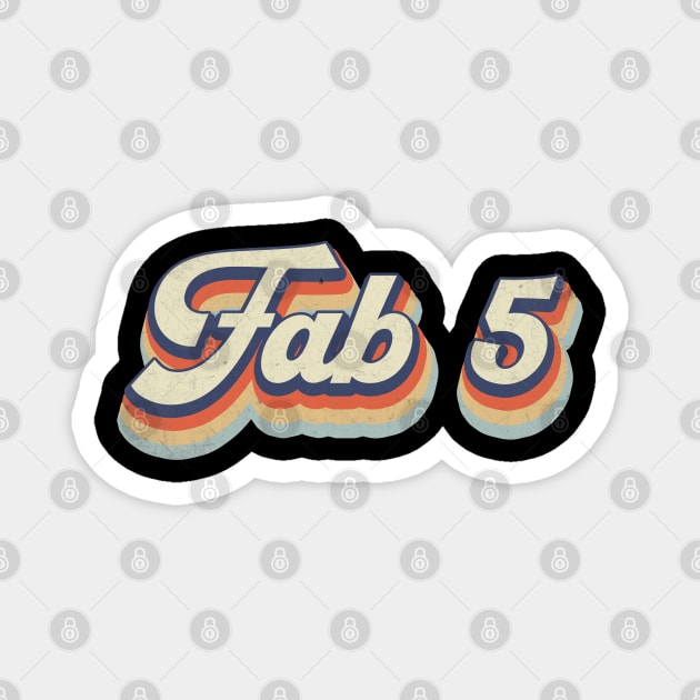 Retro Pattern Fab 70s 80s 90s Birthday Classic Style Magnet by Friday The 13th