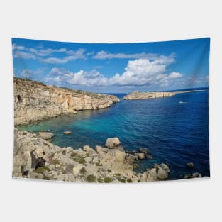 Rocky Coastline Panorama Tapestry