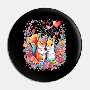 Valentine's Day Squirrel Pin