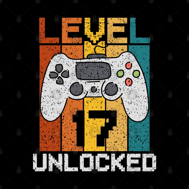 Level 17 Unlocked, Retro 17th Birthday Gamer by ishimkp