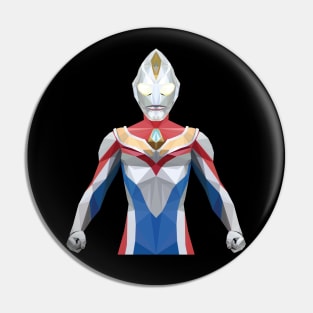 Ultraman Dyna (Low Poly Style) Pin