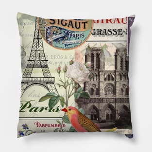 Paris landmarks Pillow