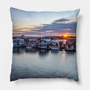 Boat Houses of Victoria Pillow