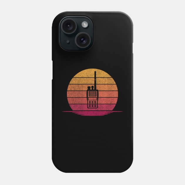 Awesome Funny Ham radio Gift - Hobby Silhouette Sunset Design Phone Case by mahmuq