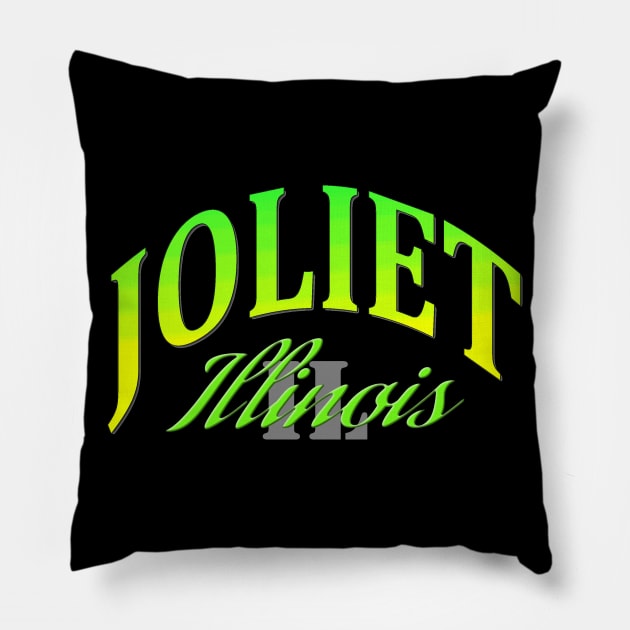 City Pride: Joliet, Illinois Pillow by Naves
