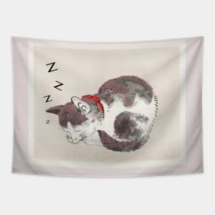 Sleeping cat Tapestry