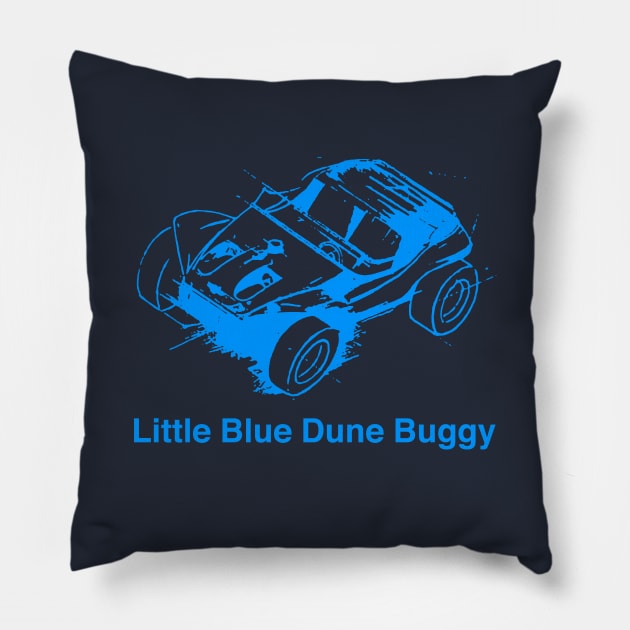 Little Blue Dune Buggy Pillow by Toby Wilkinson