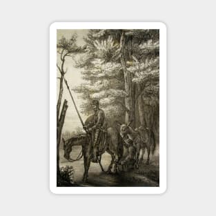 Don Quixote Antique Engraving Magnet