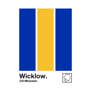 County Wicklow, Ireland - Retro Style Minimalist Poster Design T-Shirt