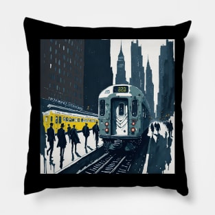 NYC Subway: The Pulse of the City Pillow