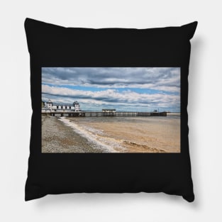 Clouds Over Penarth Pier Pillow