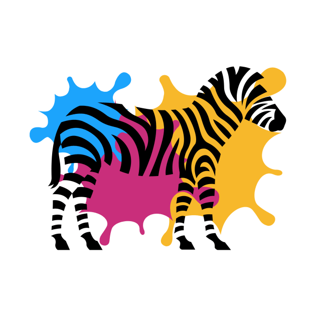 Colorful Zebra by Hindone