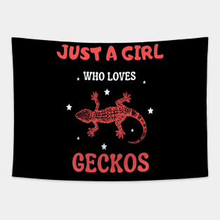 Just a girl who loves geckos, Cute Gecko lover Tapestry