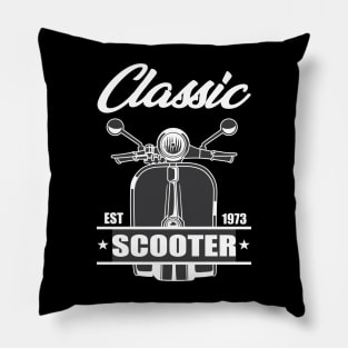 CLASSIC SCOOTER BLACK AND WHITE Pillow