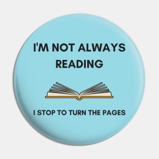 Funny Reading Design for Bookworms, English Teachers, and Librarians Pin