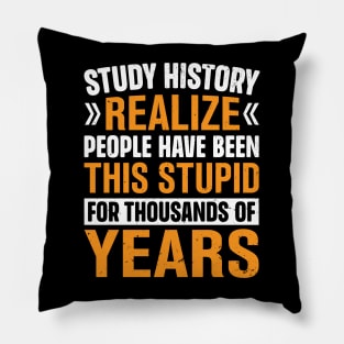 Study History realize people have been this stupid for thousands of years Pillow