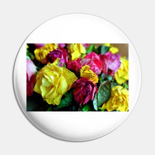 Yellow Pink Red Rose's Summer Flowers Pin