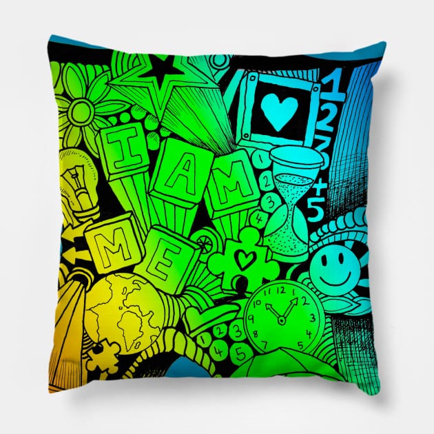 LGBT Autism Awareness ASD Superhero T-Shirt Pillow by Squidoodle