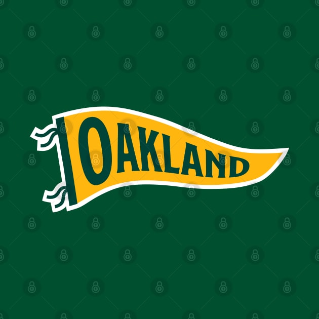 Oakland Pennant - Green 2 by KFig21