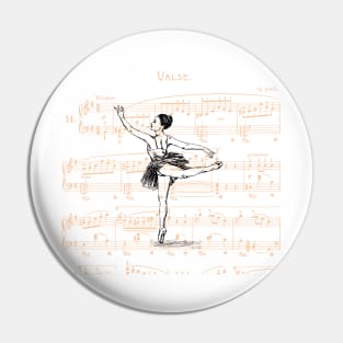 Ballerina print Pin