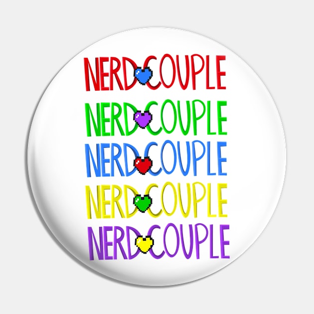 Nerd Couple 8-Bit Pin by The Nerd Couple