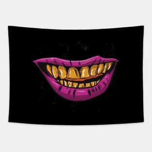 Golden smile golden teeth Tapestry