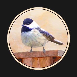 Chickadee on Birdhouse T-Shirt