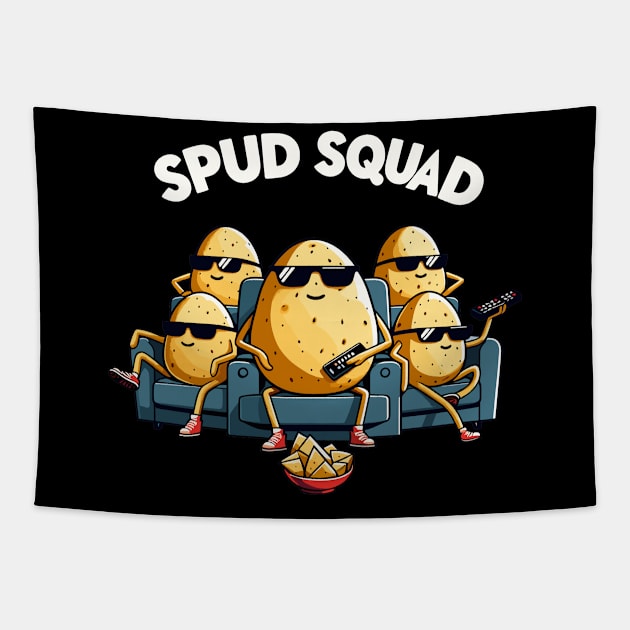 Spud Squad | Cute and cool potato friend squad | funny potato spuds Tapestry by Nora Liak