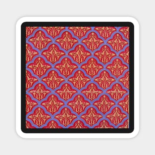 Traditional red jewish pattern Magnet