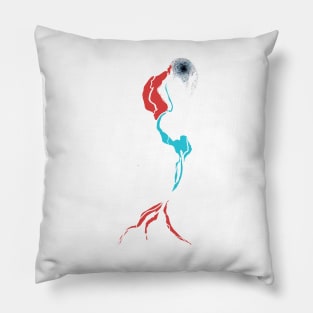 Single Line - Mermaid (White) Pillow