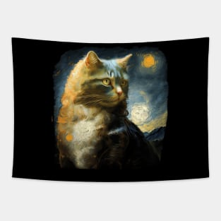 Impressionism Cat Tapestry