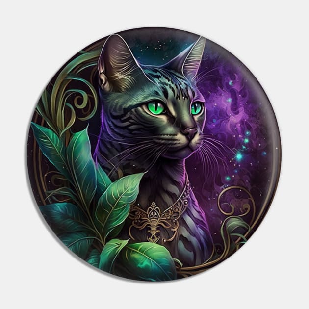 Bengal Cat Galactic Divine Pin by Enchanted Reverie