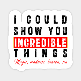 i could show you increadible things from taylor swift song Magnet