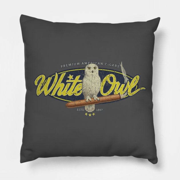 White Owl 1887 Pillow by JCD666