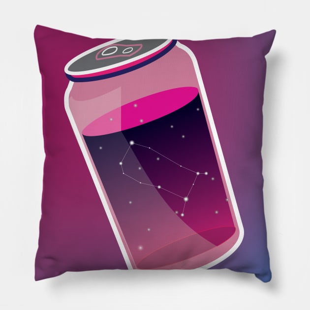 Gemini Galaxy Horoscope Soda Pop Pillow by FrontSpace