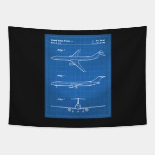 Boeing 777 Airliner Patent - 777 Airplane Art - Blueprint Tapestry