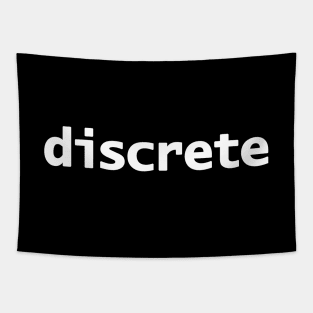 Discrete Minimal Typography White Text Tapestry