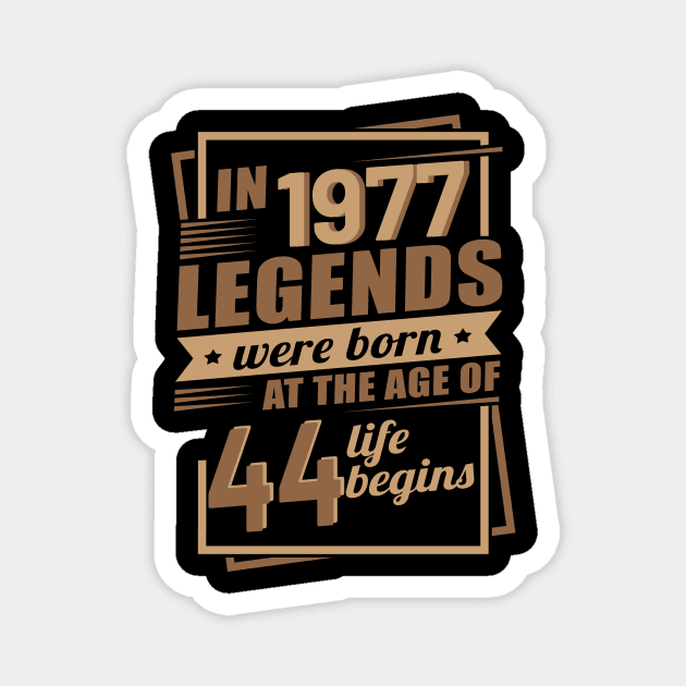 The legend was born in 1977 Magnet by HBfunshirts