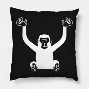 White Monkey! Pillow