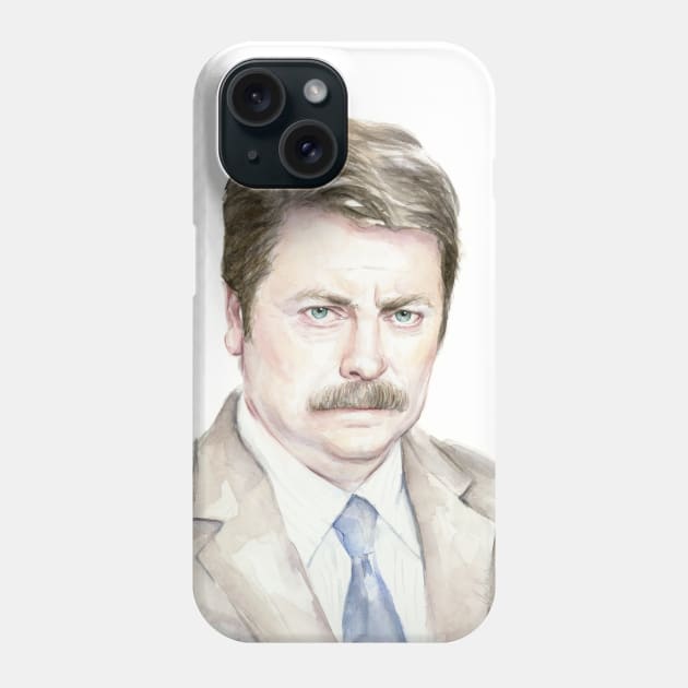 The Swanson Watercolor Phone Case by Olechka