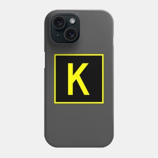 K - Kilo - FAA taxiway sign, phonetic alphabet Phone Case