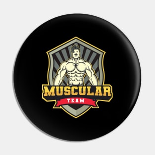 Muscular Man Illustration Design Pin