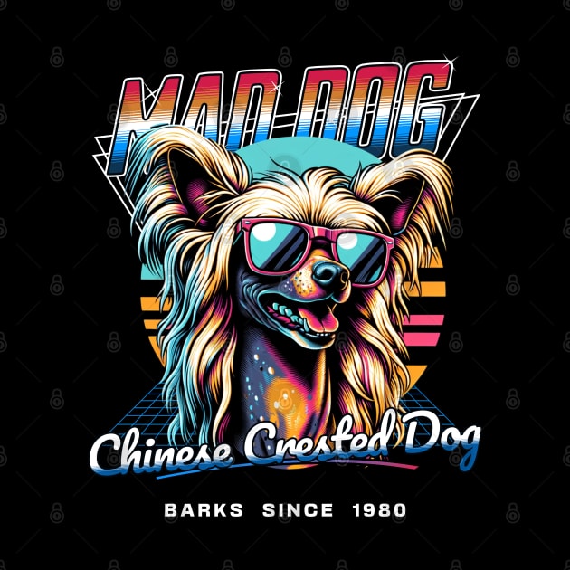 Mad Dog Chinese Crested Dog by Miami Neon Designs
