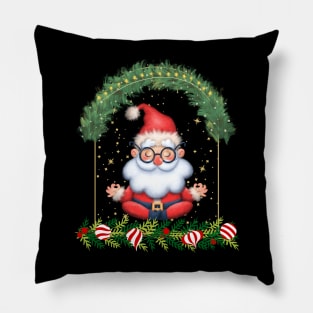 Cool Santa Meditating Design Pillow