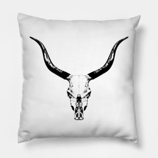 cattle skull Pillow