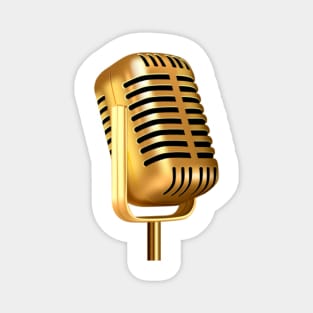 Harmonious Notes - Microphone Illustration Magnet