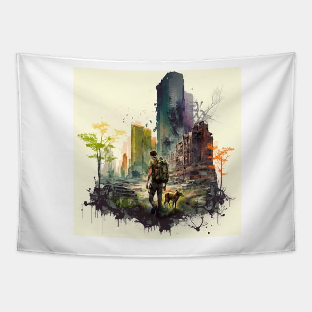 The Last of Us inspired design Tapestry by Buff Geeks Art