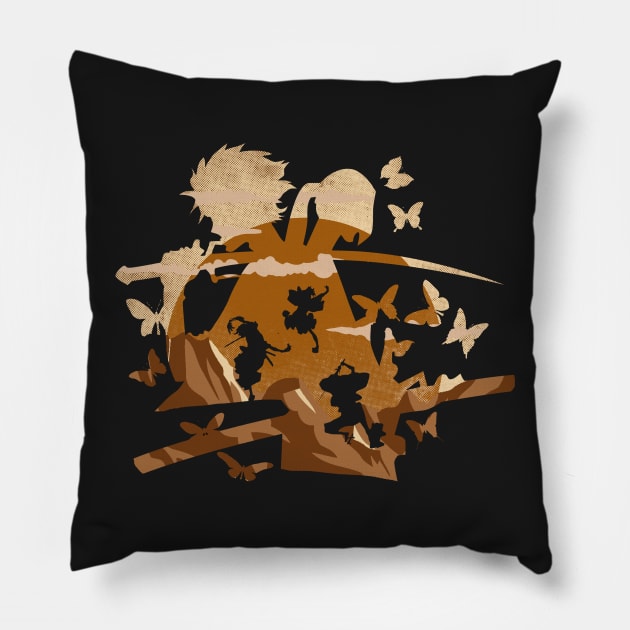 Funky Samurais Pillow by Arinesart