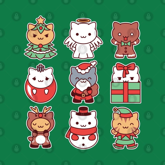 Kawaii Christmas Kitties by Kappacino Creations