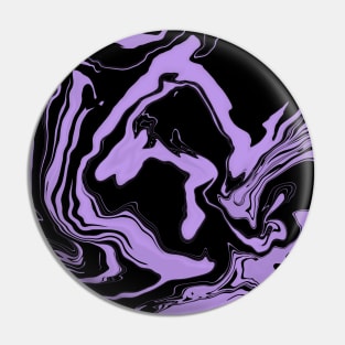 Marble Abstract Purple Black Art Pin